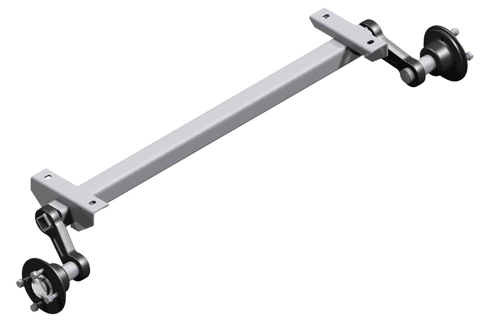 Ejes sin freno para remolque con suspensión de caucho